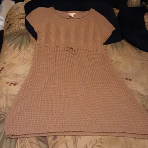 Candies Mauve Pink Juniors XL Womans Large Arcylic Knit Sweater Dress